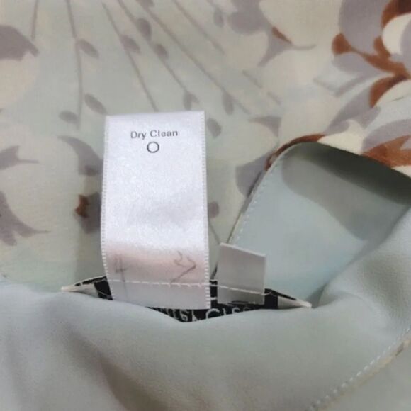 NEW Vintage Coldwater Creek 100% Silk Flutter Sleeve Floral Midi Dress in Sage - Picture 10 of 11